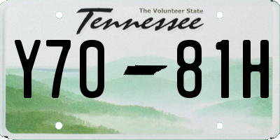 TN license plate Y7081H