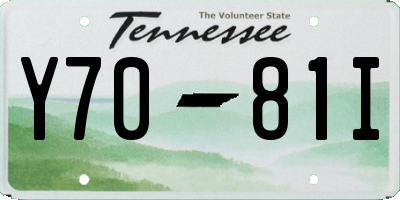 TN license plate Y7081I