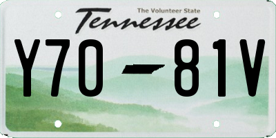 TN license plate Y7081V