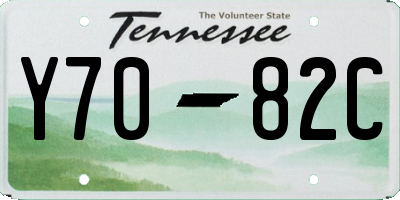 TN license plate Y7082C