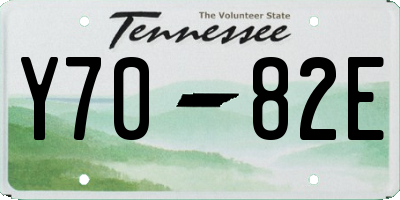 TN license plate Y7082E