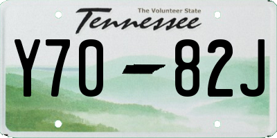 TN license plate Y7082J