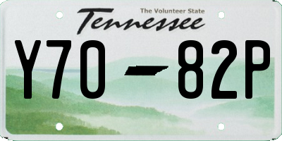 TN license plate Y7082P