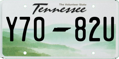 TN license plate Y7082U