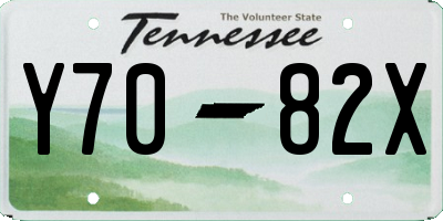 TN license plate Y7082X