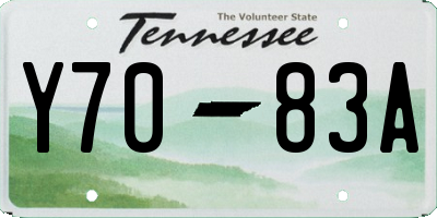 TN license plate Y7083A
