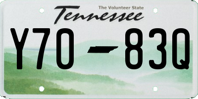 TN license plate Y7083Q