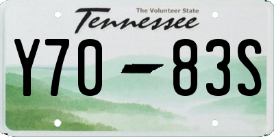 TN license plate Y7083S