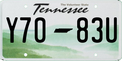 TN license plate Y7083U
