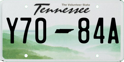 TN license plate Y7084A