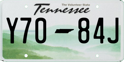TN license plate Y7084J