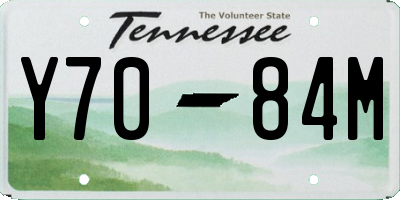 TN license plate Y7084M