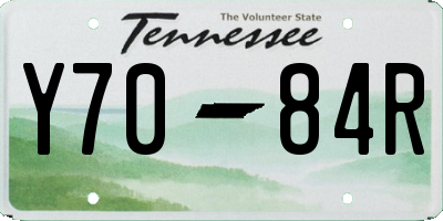 TN license plate Y7084R