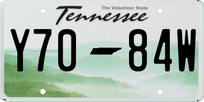 TN license plate Y7084W