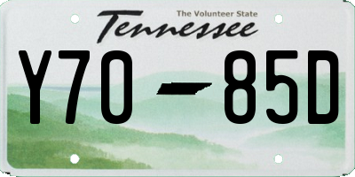 TN license plate Y7085D