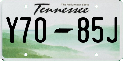 TN license plate Y7085J