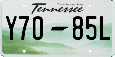 TN license plate Y7085L