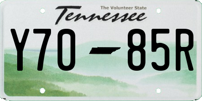 TN license plate Y7085R