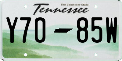 TN license plate Y7085W