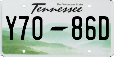 TN license plate Y7086D