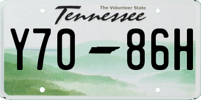 TN license plate Y7086H