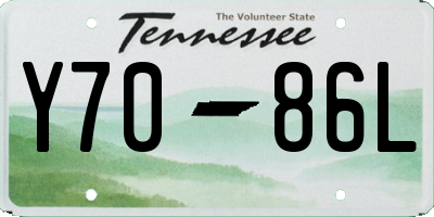 TN license plate Y7086L