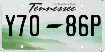 TN license plate Y7086P