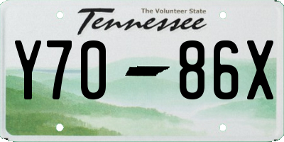 TN license plate Y7086X