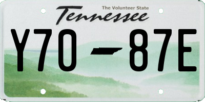 TN license plate Y7087E