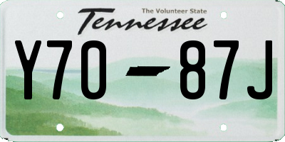 TN license plate Y7087J