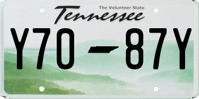TN license plate Y7087Y