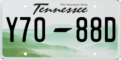 TN license plate Y7088D