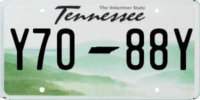 TN license plate Y7088Y