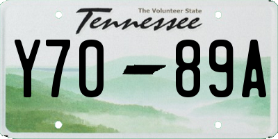 TN license plate Y7089A