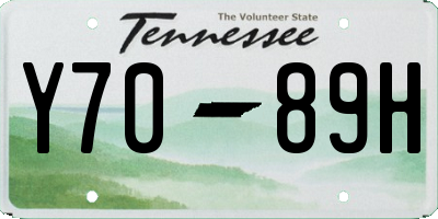 TN license plate Y7089H