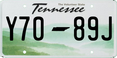 TN license plate Y7089J