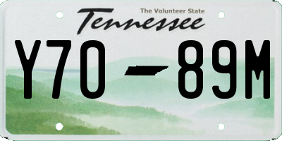 TN license plate Y7089M