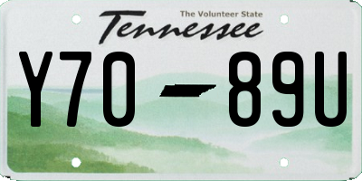 TN license plate Y7089U