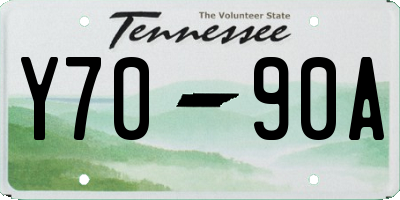 TN license plate Y7090A