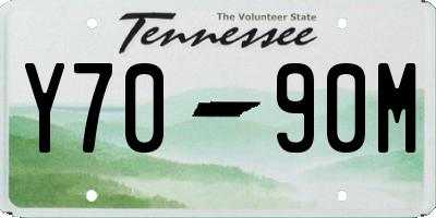 TN license plate Y7090M