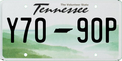 TN license plate Y7090P