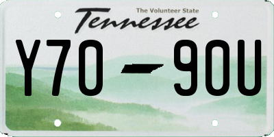 TN license plate Y7090U