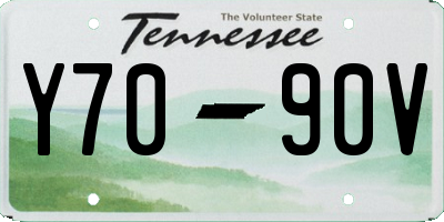 TN license plate Y7090V