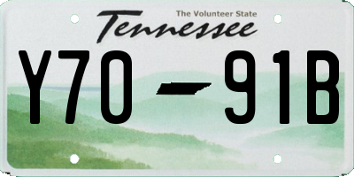 TN license plate Y7091B