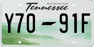 TN license plate Y7091F