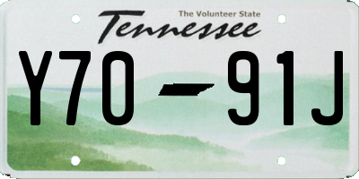 TN license plate Y7091J