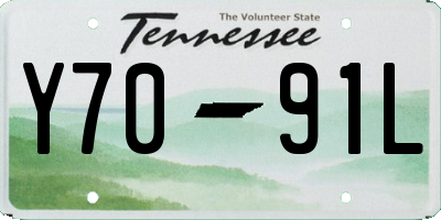 TN license plate Y7091L
