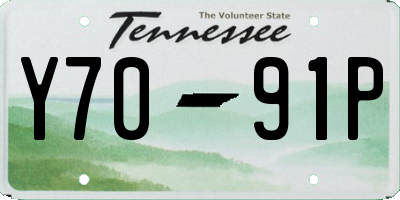 TN license plate Y7091P