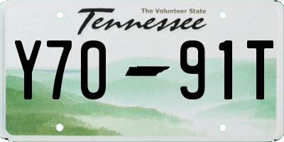 TN license plate Y7091T