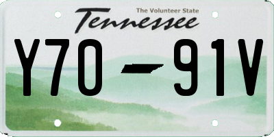 TN license plate Y7091V
